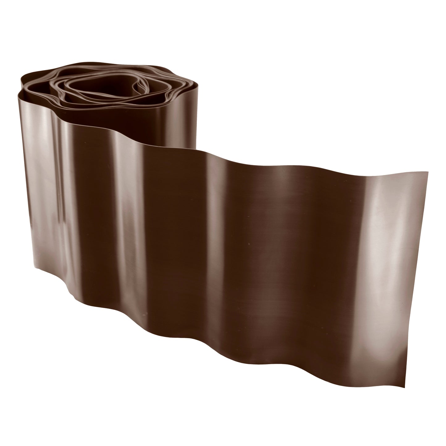 Wavy Plastic Garden Lawn Edging, H=10CM, L=9M, Brown-3