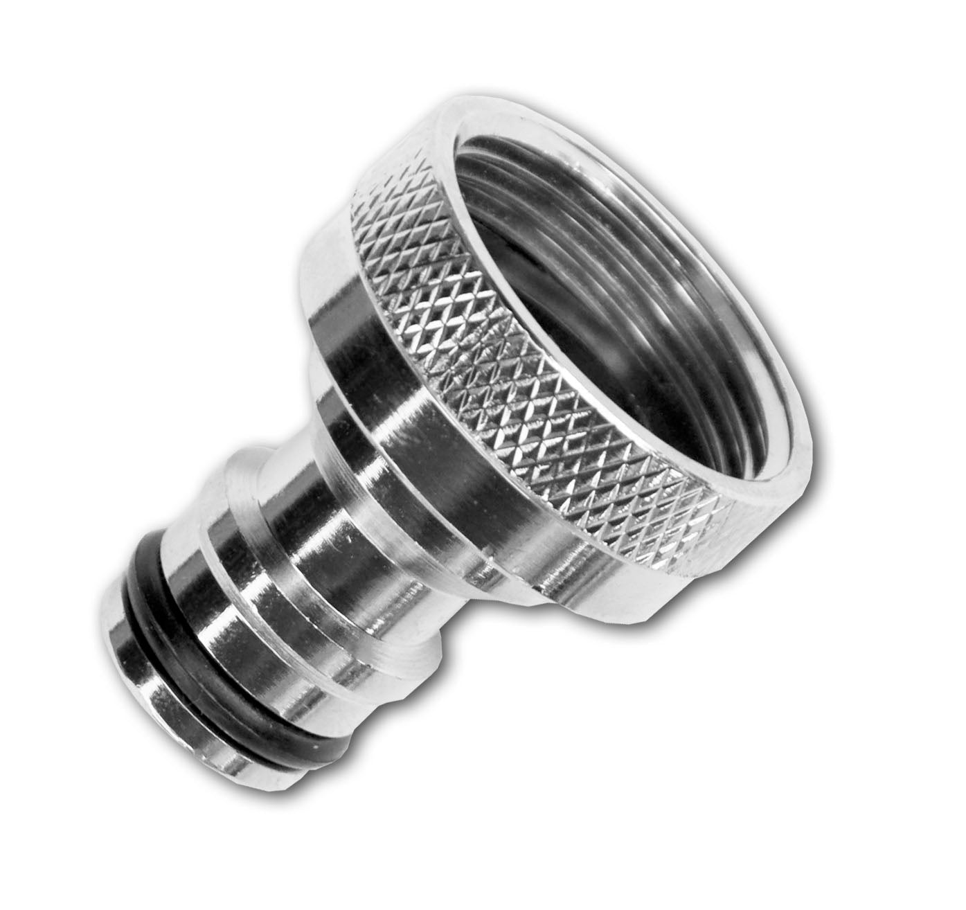 Tap Connector Snap-On Male - 1" BSPF Brass Nickle Plated-0