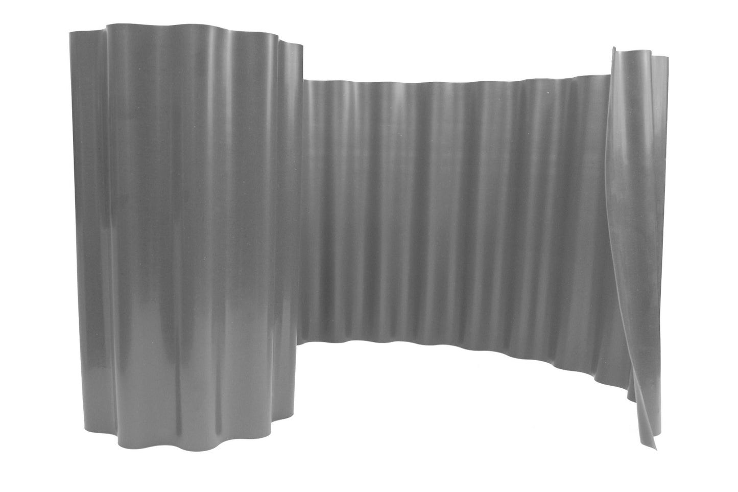 Wavy Plastic Garden Lawn Edging, H=20CM, L=9M, Light Gray-1