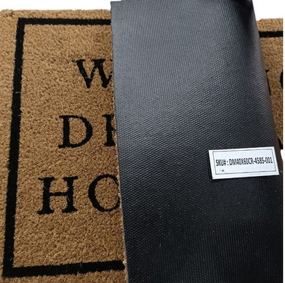 Doormat 60cm x 40cm - 'Bee Welcome' - Absorbent Coir Mat for Indoor/Outdoor-1