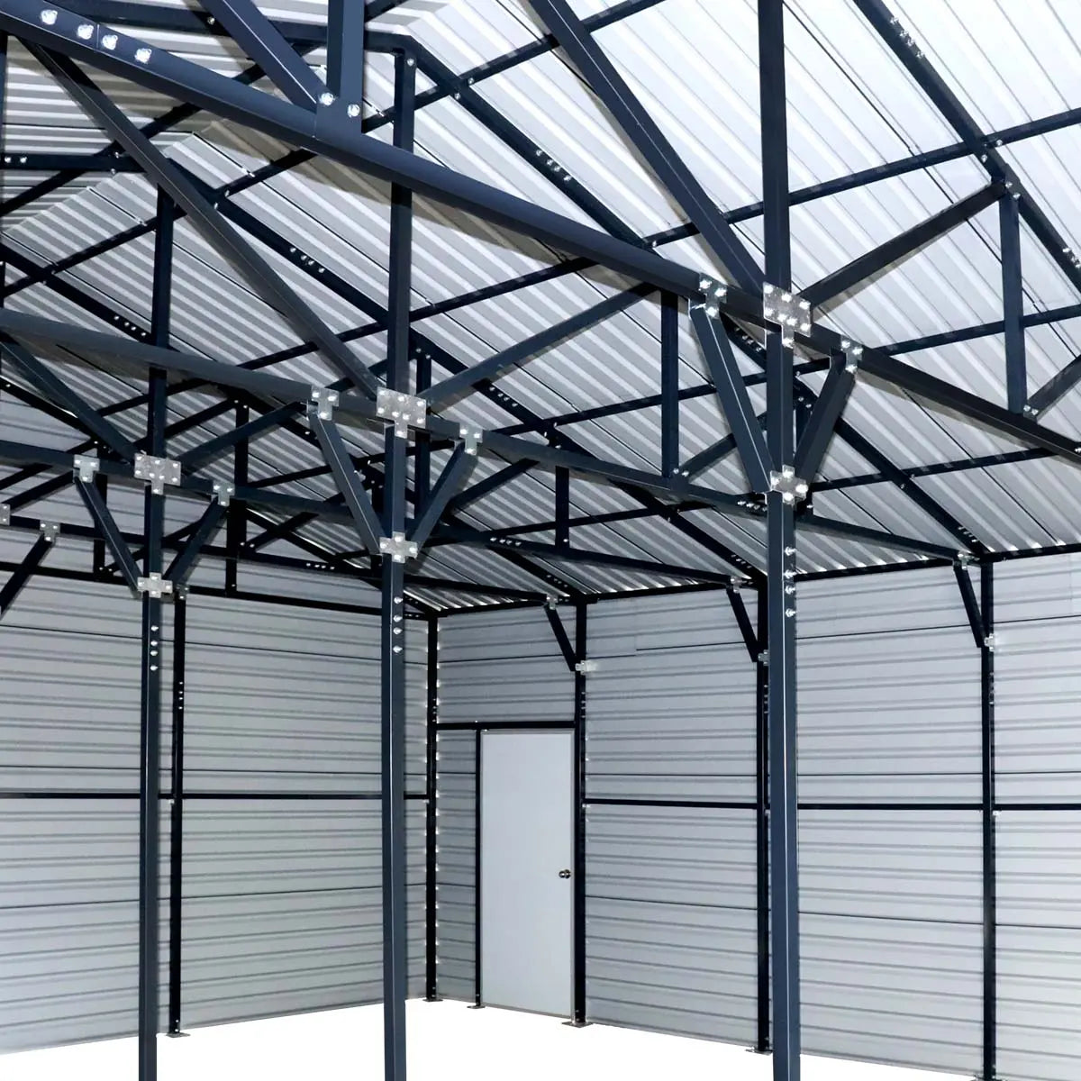 26’ x 30’ Metal Garage Shed, 9’ High Double Front Doors, 14’ Peak, 780 Sq-Ft TMG-MS2630-3