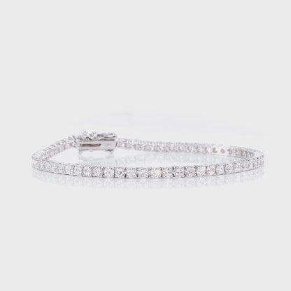 4.00 CTW AGI Certified Lab-Grown Diamond (G/VS) Tennis Bracelet in Choice of 14K Yellow or 14k White Gold