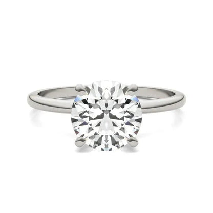2 CTW Round Lab Grown Diamond Solitaire Engagement Ring 14K White Gold (G-VS)