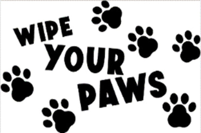 Doormat 60cm x 40cm - 'Wipe Your Paws' (D2) - Absorbent Coir Mat for Indoor/Outdoor-2