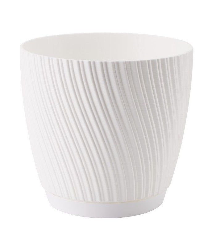 Mika Pot with Saucer 170mm White-0