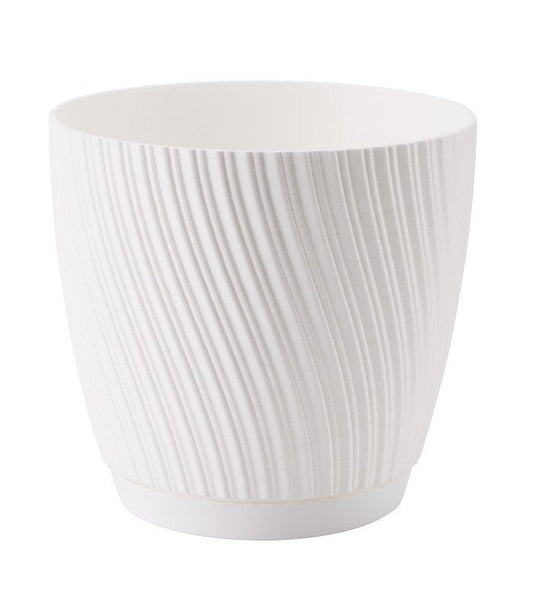 Mika Pot with Saucer 170mm White-0
