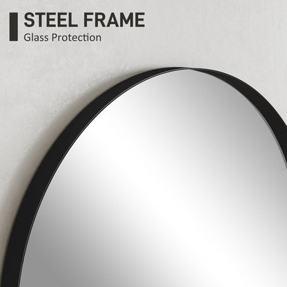 60 x 90cm Arched Home Mirror - Black-3