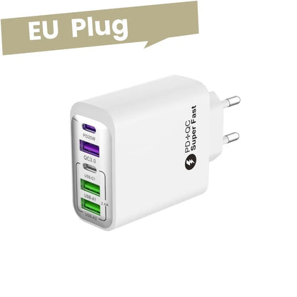 USB C Charger 240W Type C Cable Fast Charging Phone Charger Adapter For iPhone Samsung Xiaomi Quick Charge EU US UK Wall Charger