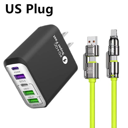 USB C Charger 240W Type C Cable Fast Charging Phone Charger Adapter For iPhone Samsung Xiaomi Quick Charge EU US UK Wall Charger