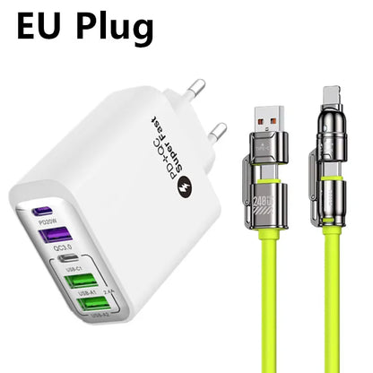 USB C Charger 240W Type C Cable Fast Charging Phone Charger Adapter For iPhone Samsung Xiaomi Quick Charge EU US UK Wall Charger