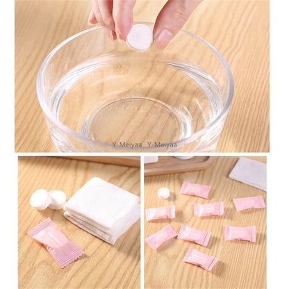 20/50/100/200PCS Mini Disposable Compressed Towel Capsules Towels Face Care Tablet Outdoor Travel Cloth Wipes Paper Tissue