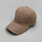 Woolen Cloth Stripe Versatile Check British Style Baseball Caps Autumn and Winter New Fashion Men Women Warm Retro Literary