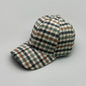 Woolen Cloth Stripe Versatile Check British Style Baseball Caps Autumn and Winter New Fashion Men Women Warm Retro Literary
