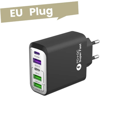 USB C Charger 240W Type C Cable Fast Charging Phone Charger Adapter For iPhone Samsung Xiaomi Quick Charge EU US UK Wall Charger