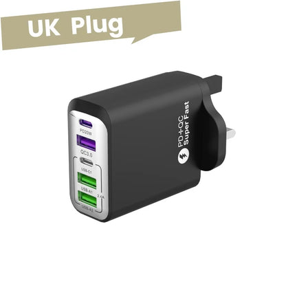 USB C Charger 240W Type C Cable Fast Charging Phone Charger Adapter For iPhone Samsung Xiaomi Quick Charge EU US UK Wall Charger