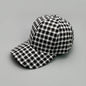Woolen Cloth Stripe Versatile Check British Style Baseball Caps Autumn and Winter New Fashion Men Women Warm Retro Literary