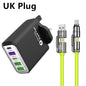 USB C Charger 240W Type C Cable Fast Charging Phone Charger Adapter For iPhone Samsung Xiaomi Quick Charge EU US UK Wall Charger