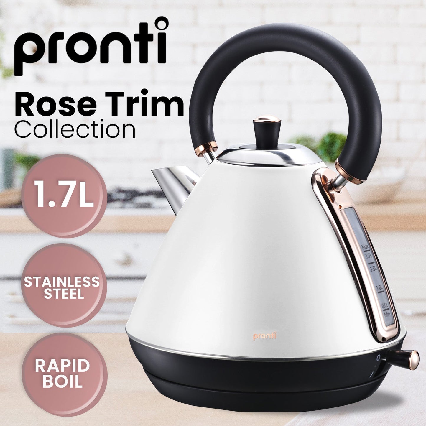 NNEDPE Toaster, Kettle & Coffee Machine Breakfast Set - White