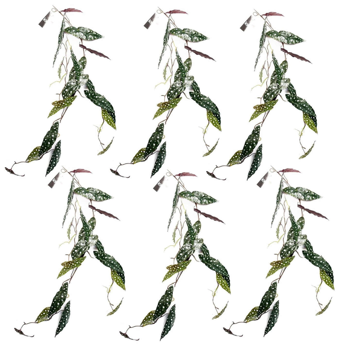 Artificial Hanging Plant Begonia Maculata Plant Pack x 6-0