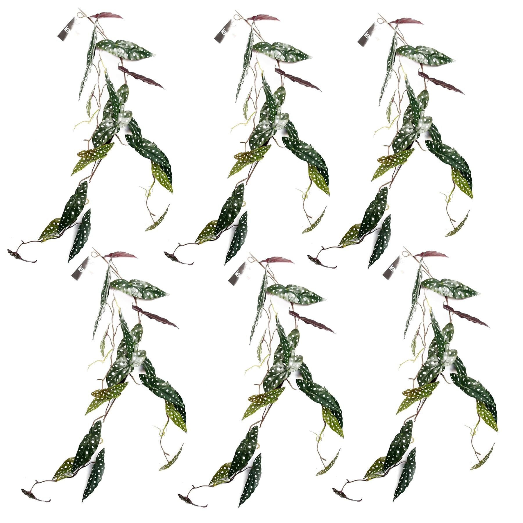 Artificial Hanging Plant Begonia Maculata Plant Pack x 6-0