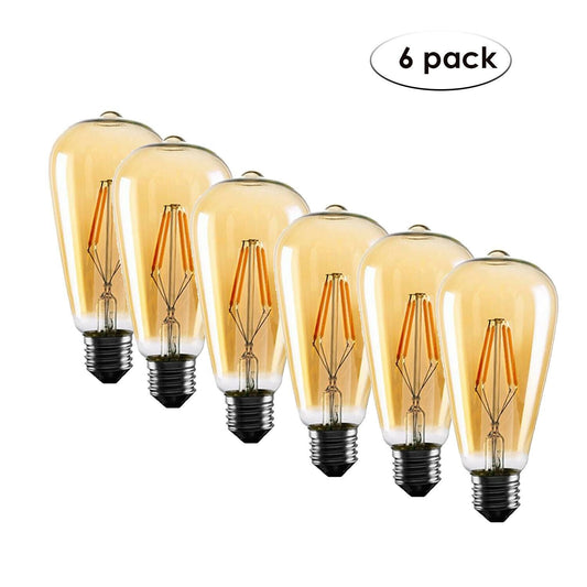 6PCS LED Light Bulbs Filament Antique Bulb Light 4W/6W/8W~2317