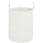 HOMCOM 36L Cotton Rope Laundry Basket, with Handles in Cream White-0