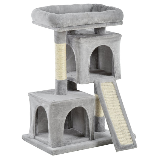 Cats 3-Tier Sisal Rope Leisure Tree Light Grey-0