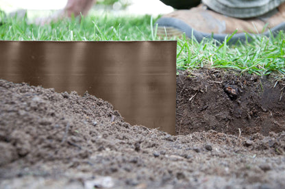 Wavy Plastic Garden Lawn Edging, H=10CM, L=9M, Brown-4