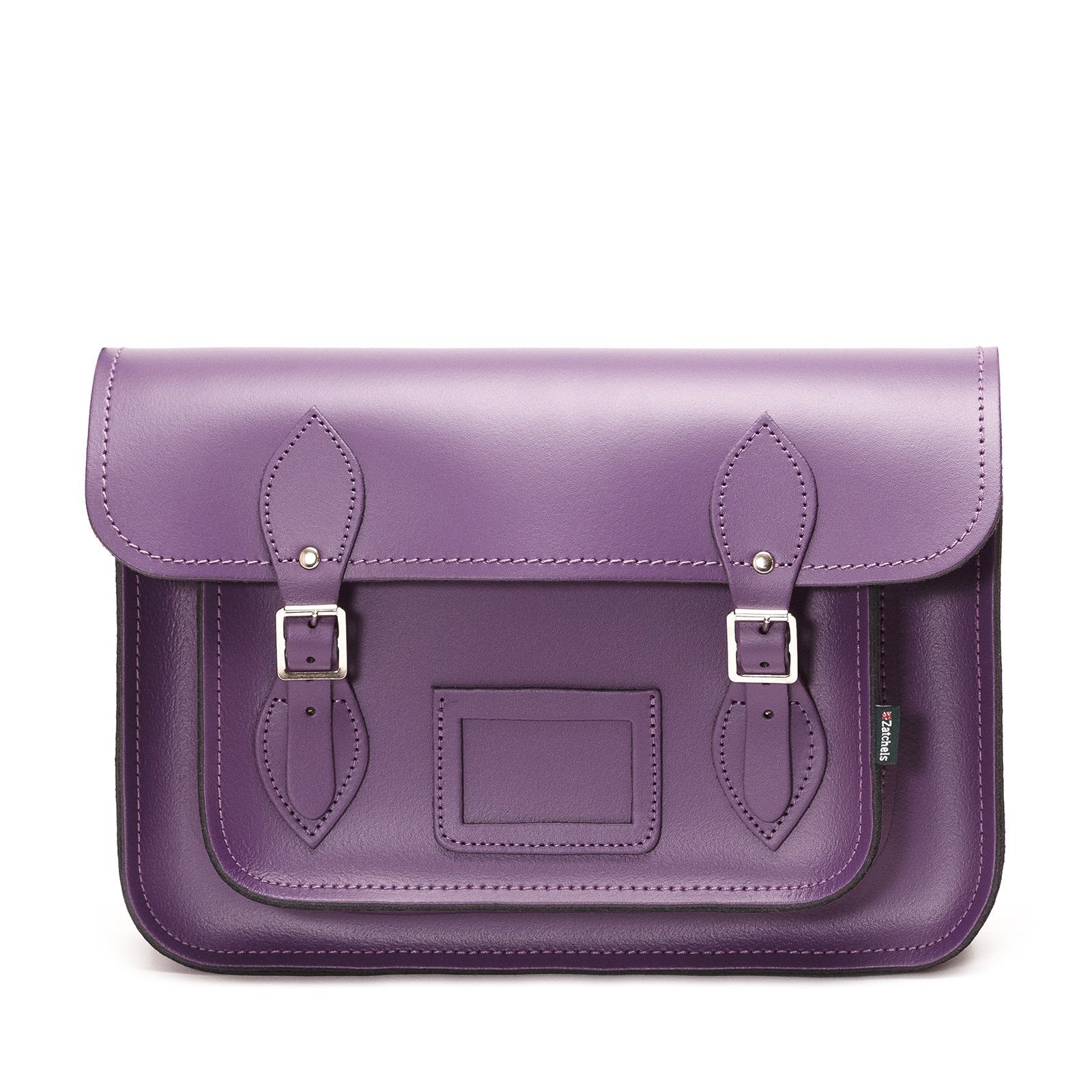 Handmade Leather Satchel - Purple-0