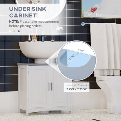 Bathroom Furniture Set with Adjustable Shelves, Tall Bathroom Storage Cabinet with Open Shelves, Bathroom Floor Cabinet with Drawers, Pedestal Sink Cabinet, White-3