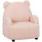 Kids Bear Shaped Armchair with Teddy Fleece - Pink-0