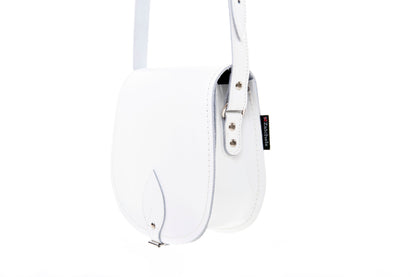 Handmade Leather Saddle Bag - White-1